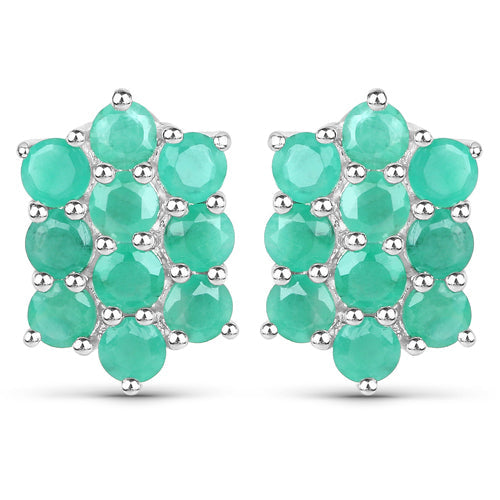 6.60 Carat Genuine Emerald .925 Sterling Silver 3 Piece Jewelry Set (Ring, Earrings, and Pendant w/ Chain) Bids.com