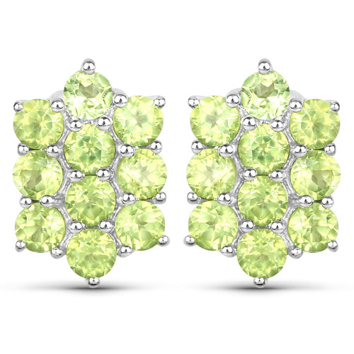 6.80 Carat Genuine Peridot .925 Sterling Silver 3 Piece Jewelry Set (Ring, Earrings, and Pendant w/ Chain) Bids.com