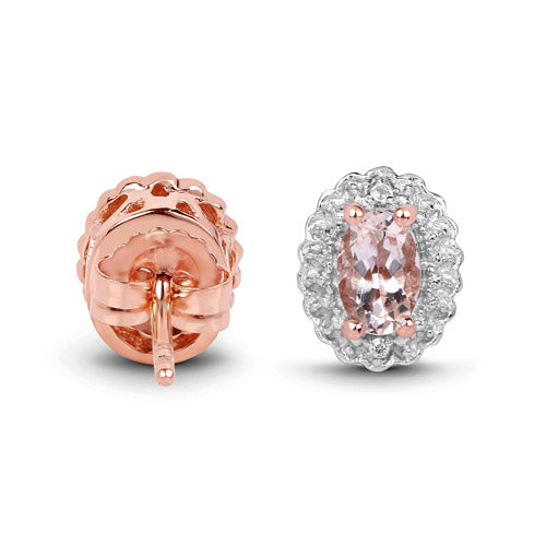 2.28 Carat Genuine Morganite and White Topaz .925 Sterling Silver 3 Piece Jewelry Set (Ring, Earrings, and Pendant w/ Chain) Bids.com