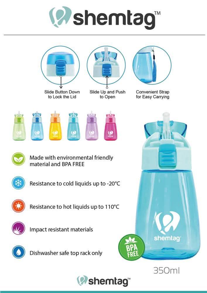 Shemtag Toddler Water Bottle with Straw and Lid DailySale
