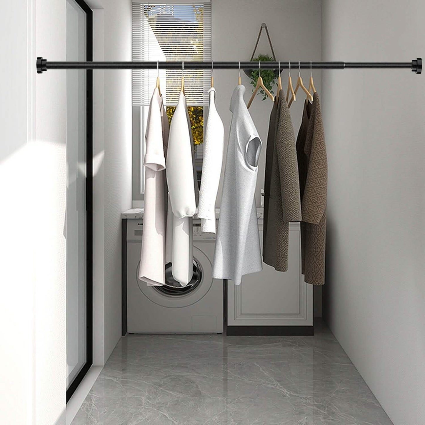 Shower Curtain Rod Adjustable Tension DailySale