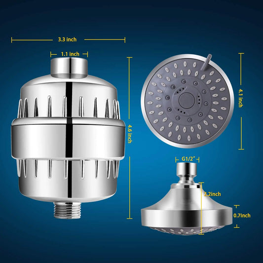 Shower Head and 15-Stage Shower Filter Combination DailySale