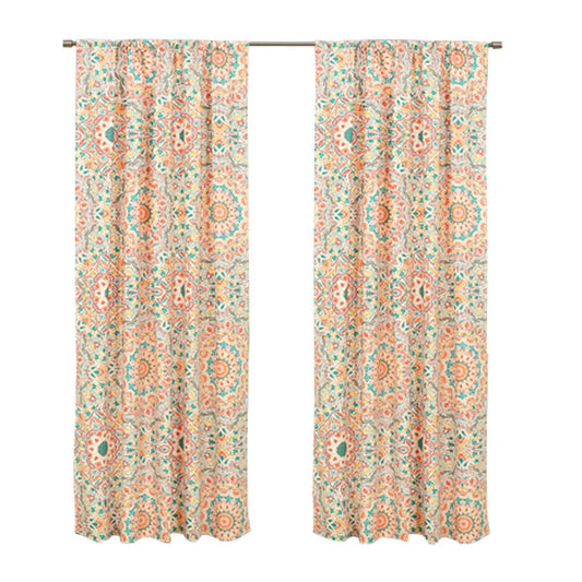 2-Piece Set: Sloane Street Cozumel Medallion Window Curtain Panel Pair DailySale