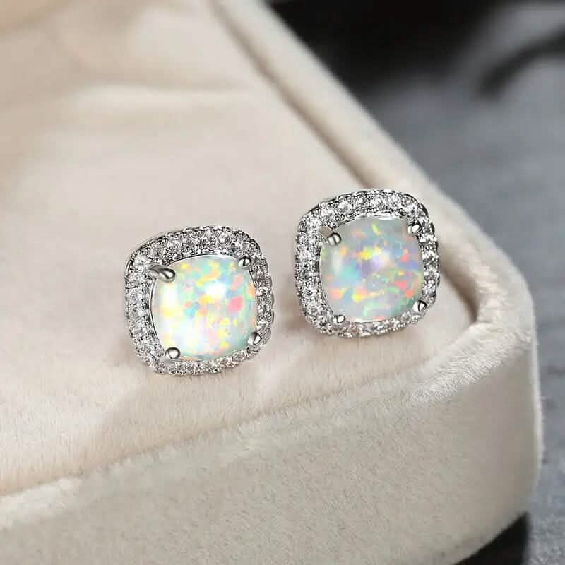 Small Exquisite Square Zirconia Earrings DailySale
