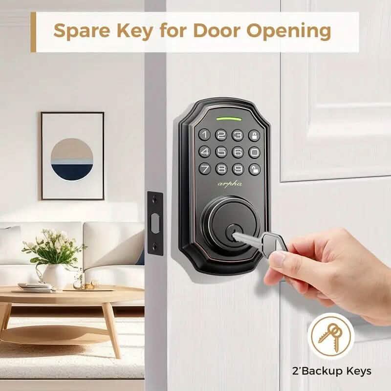 Smart Keypad Door Deadbolt Lock Set with 100-Code Keyless Entry and Anti-Peeking Password DailySale
