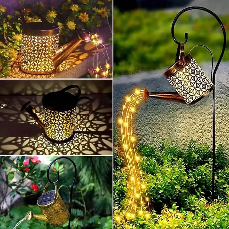 Solar LED Watering Can String Lights DailySale