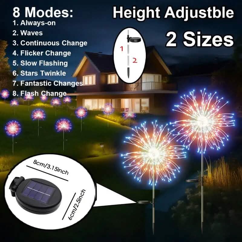 Solar-Powered Garden Lights with 60 LED and 8 Lighting Modes DailySale