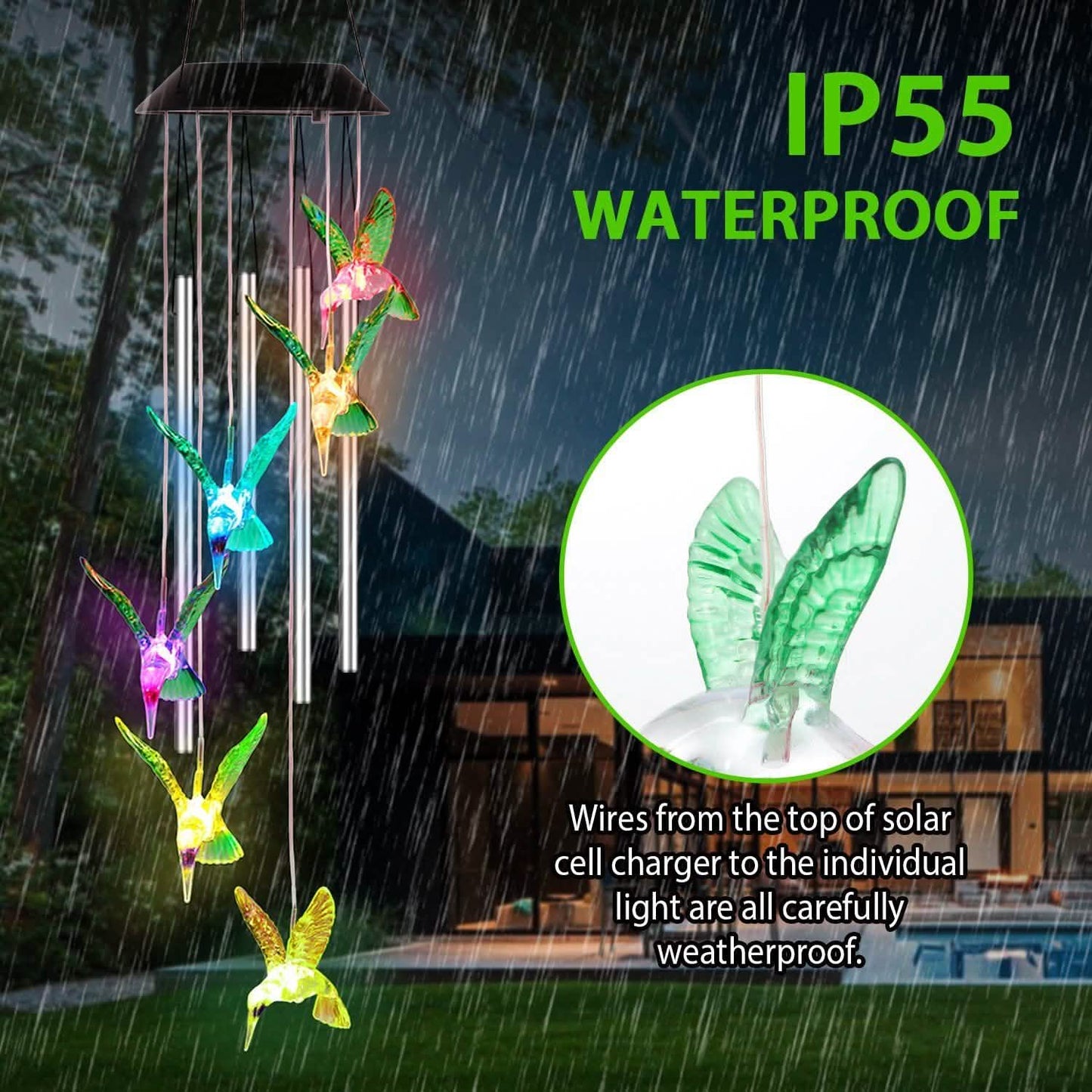 Solar Wind Chime Lights DailySale