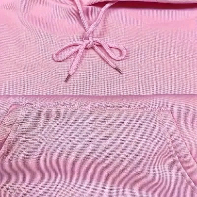 Solid Drawstring Casual Long Sleeve Hoodie DailySale