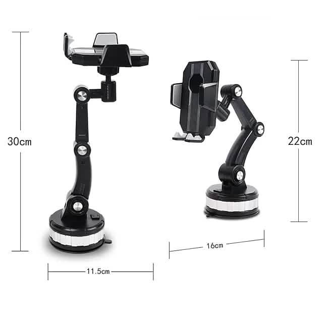 Solid & Durable Car Phone Holder Mount for Dashboard Windshield Long Arm Strong Suction Cell Phone Car Mount DailySale