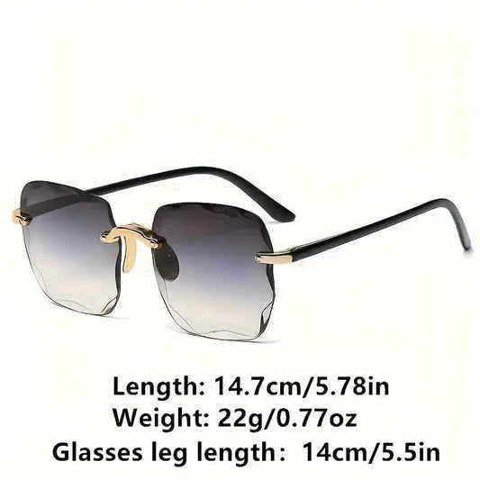 Square Rimless Summer Gradient Sun Shade Glasses DailySale