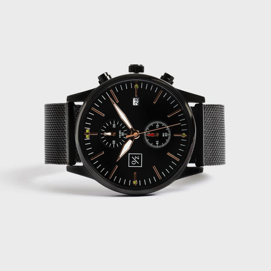 Stainless Steel Mesh Strap Minimalist Chronograph Watch BandsCo Straps
