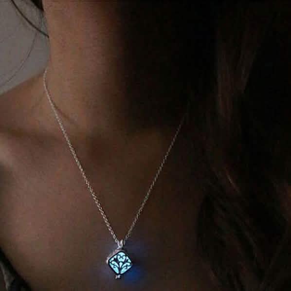 Steampunk Pretty Magic Round Fairy Locket Glow In The Dark Pendant Necklace DailySale