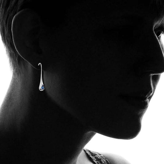 Sterling Silver Gemstone Water Drop Earrings DailySale