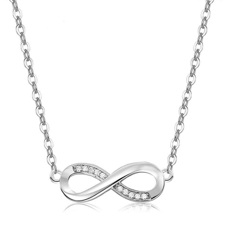 Sterling Silver Infinity Pendant Love Necklace DailySale