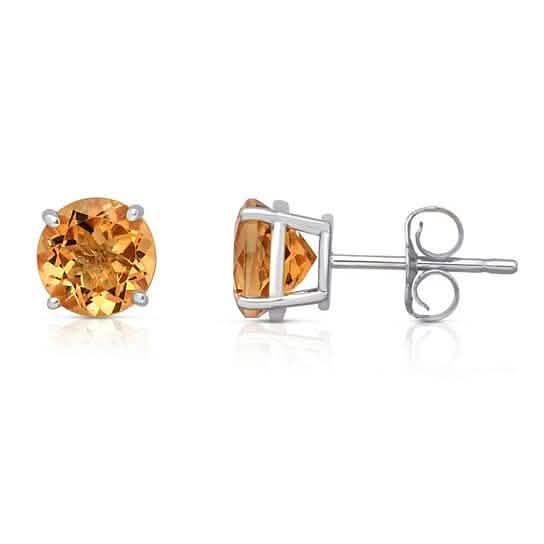 Sterling Silver Round Cut Stud Earrings DailySale