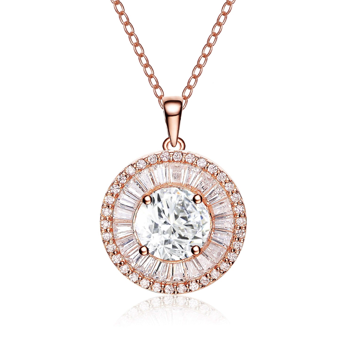 Sterling Silver with Rose Gold Plated Pendant DailySale