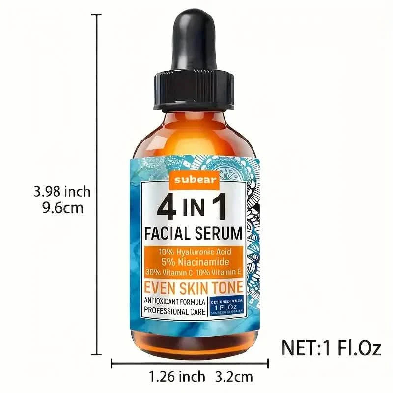 Subear 4-In-1 Facial Serum - Hydrates, Repairs, and Rejuvenates Skin with Hyaluronic Acid DailySale