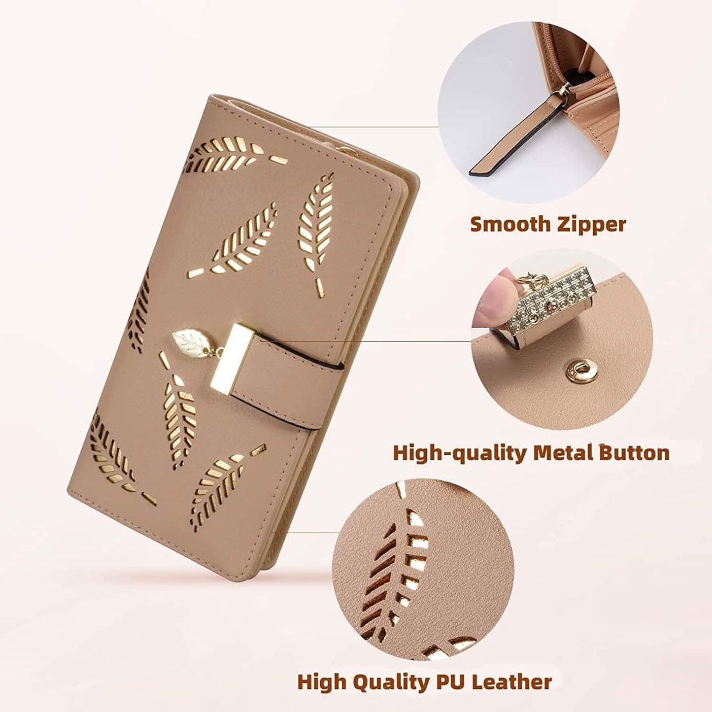 Sweet Cute Women's Long Leaf Bifold Wallet DailySale