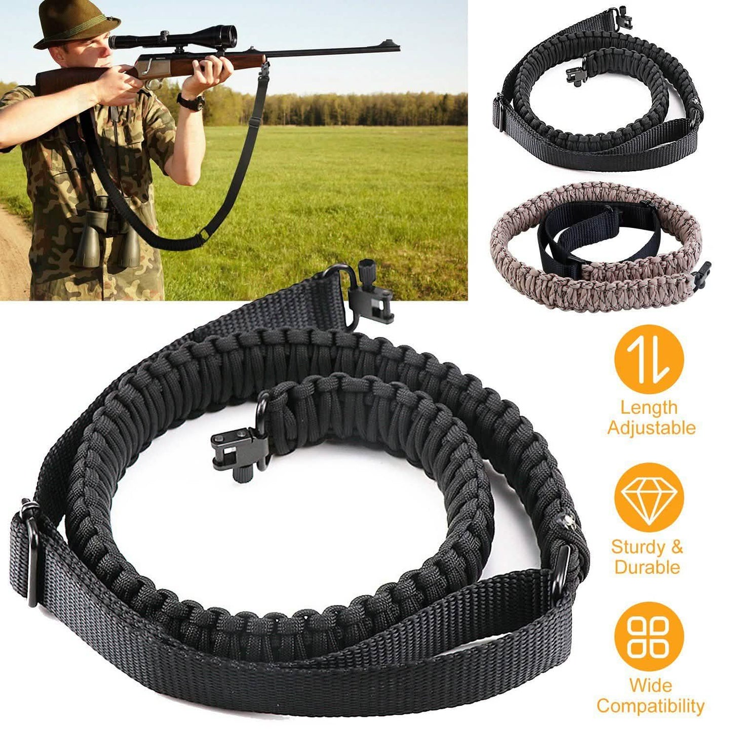Tactical Paracord Sling - Adjustable Paracord Strap DailySale