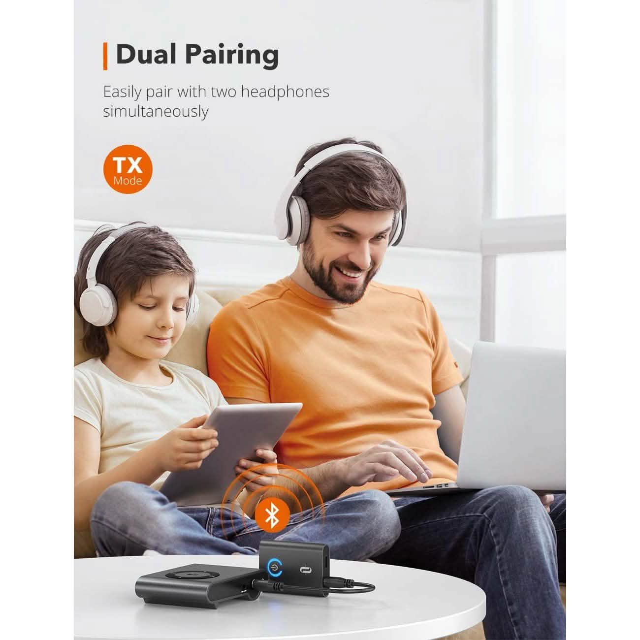 TaoTronics Bluetooth 5.0 Transmitter and Receiver DailySale