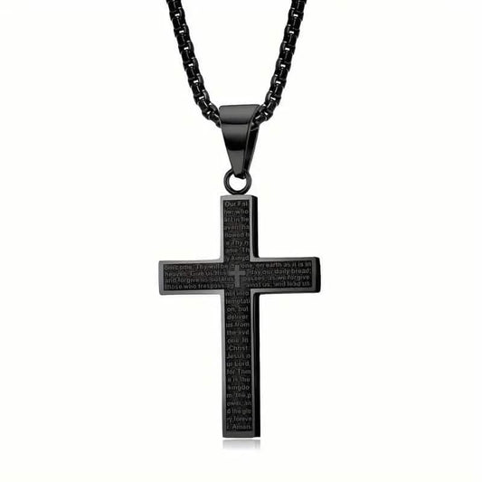 Titanium Steel Cross Prayer Pendant Necklace DailySale