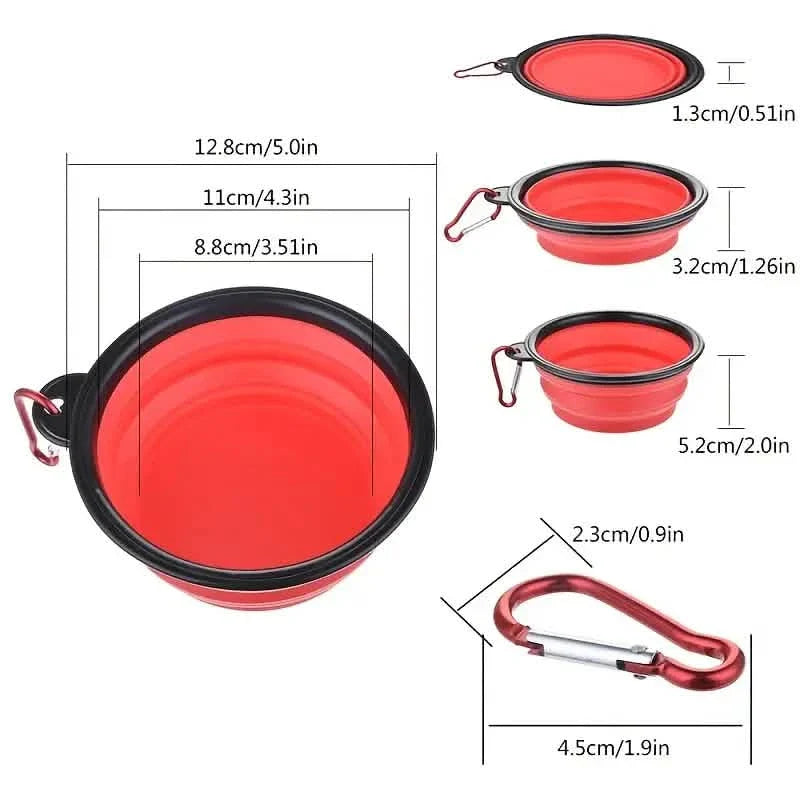 Travel-Friendly Pet Bowl - Durable TPR, Foldable & Chew-Resistant for Dogs & Cats DailySale