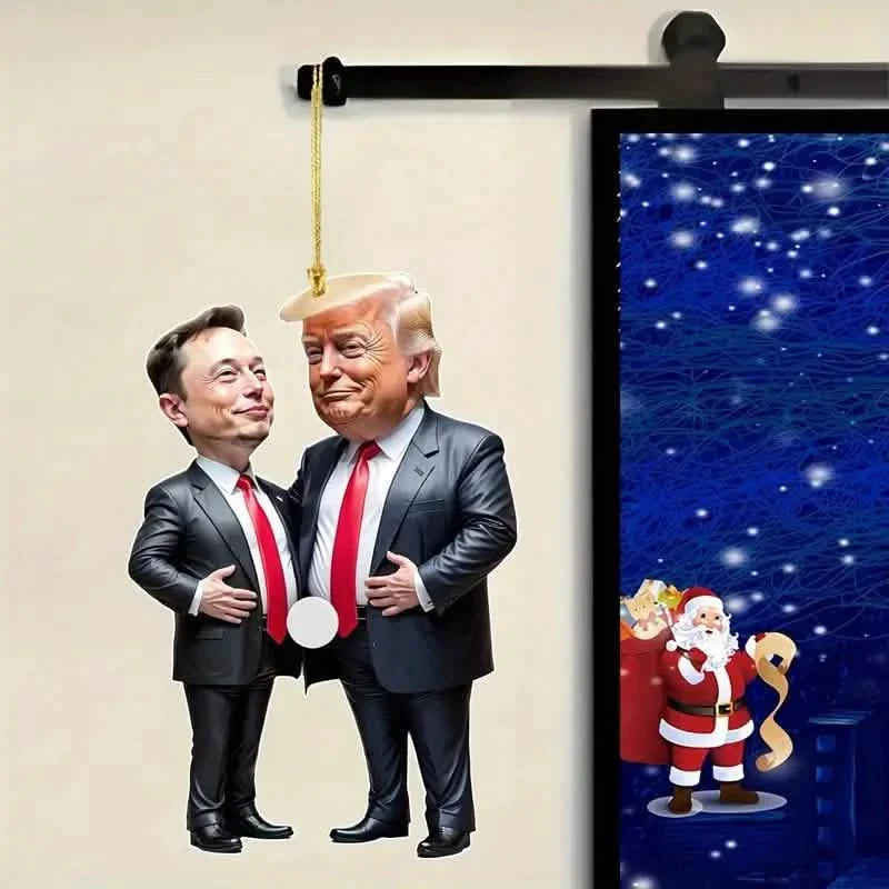 Trump & Musk Acrylic Hanging Ornament DailySale