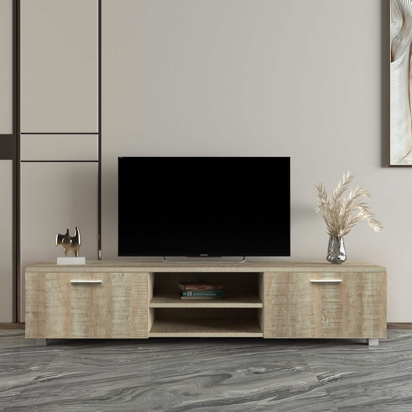 TV Stand for 65 70 Inch Flat TV DailySale