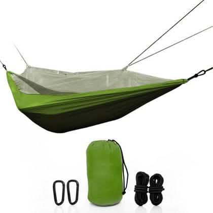 Two-Person Parachute Hammock with Built-in Mosquito Net & Carry Pouch DailySale