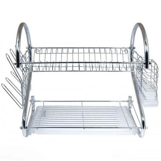 Two-Tier Stainless-Steel Dish Rack - 16" Rack DailySale