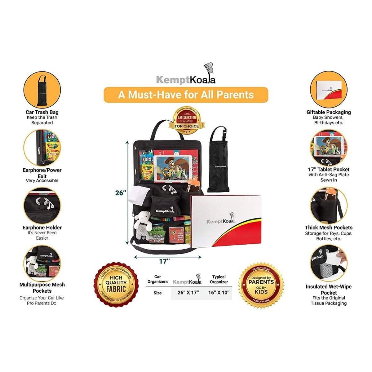 Ultimate Car Backseat Organizer with Tablet Pocket and Cup Holder DailySale