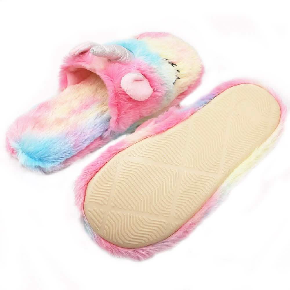 Unicorn Plush Slippers & Eye Mask Set DailySale