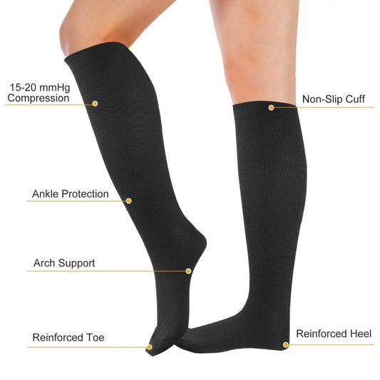 Unisex Compression Socks 15-20 mmHg Graduated Support Sports Fitness DailySale