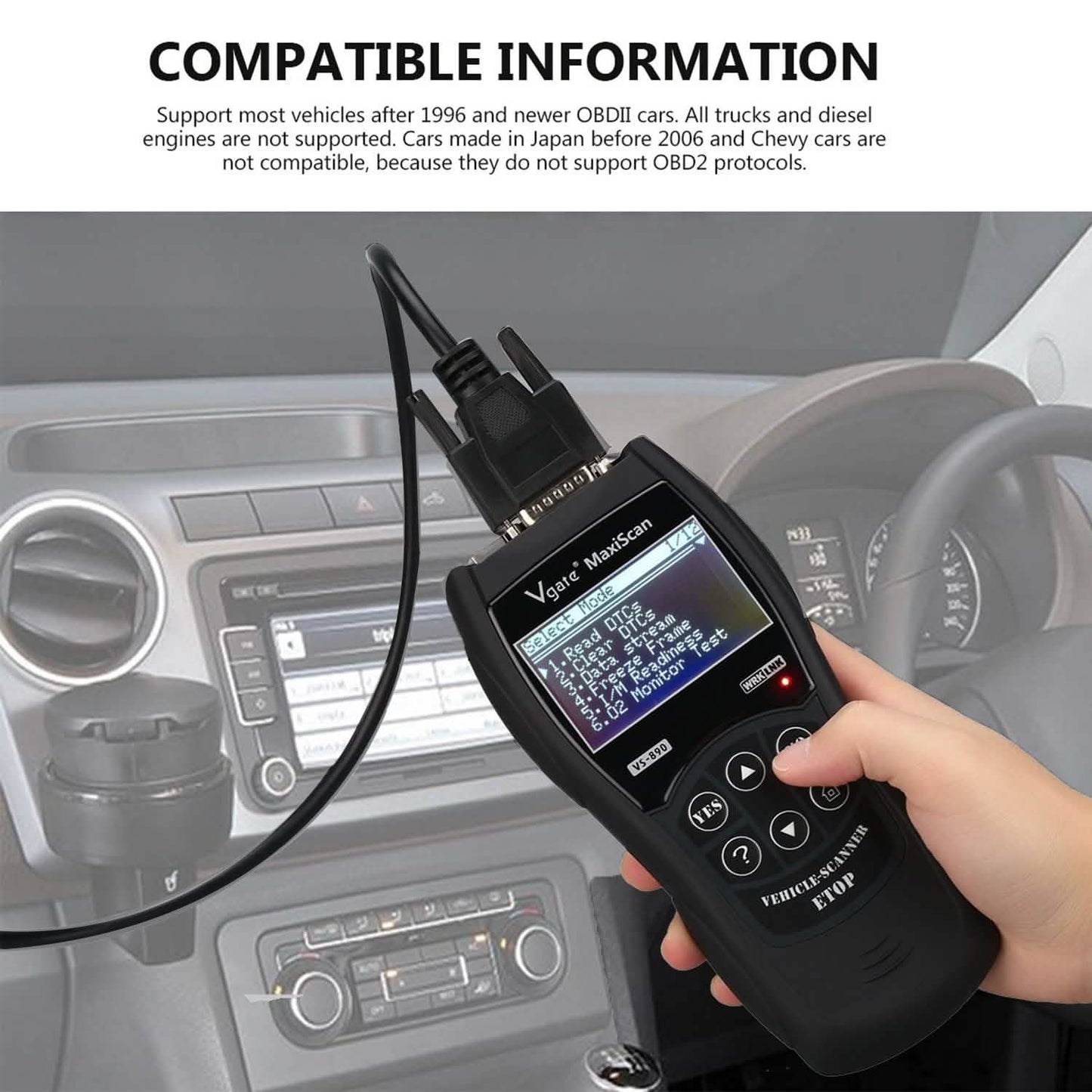 Universal Car Fault Reader Code Scanner Diagnostic Tool OBD 2 SCAN Reset Tool DailySale