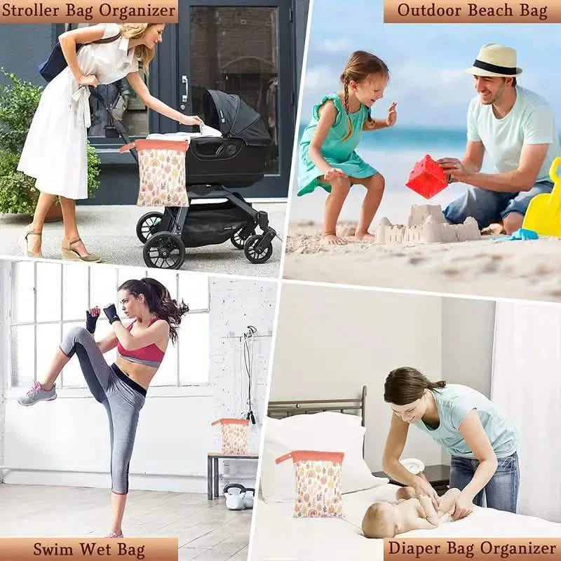 Waterproof Reusable Wet Bag Wet Dry Bags For Cloth Diapers & Breast Pump Parts DailySale