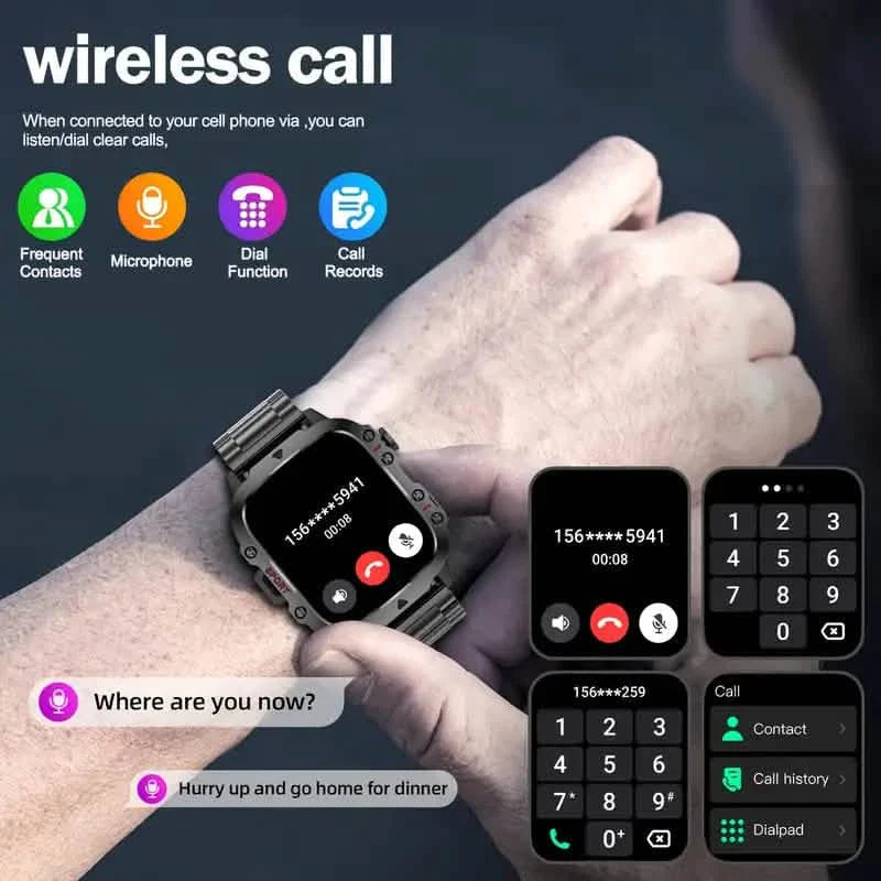Wireless Talk Fitness AI Voice Outdoor 100+ Sports Mode Outdoor Smart Watch DailySale