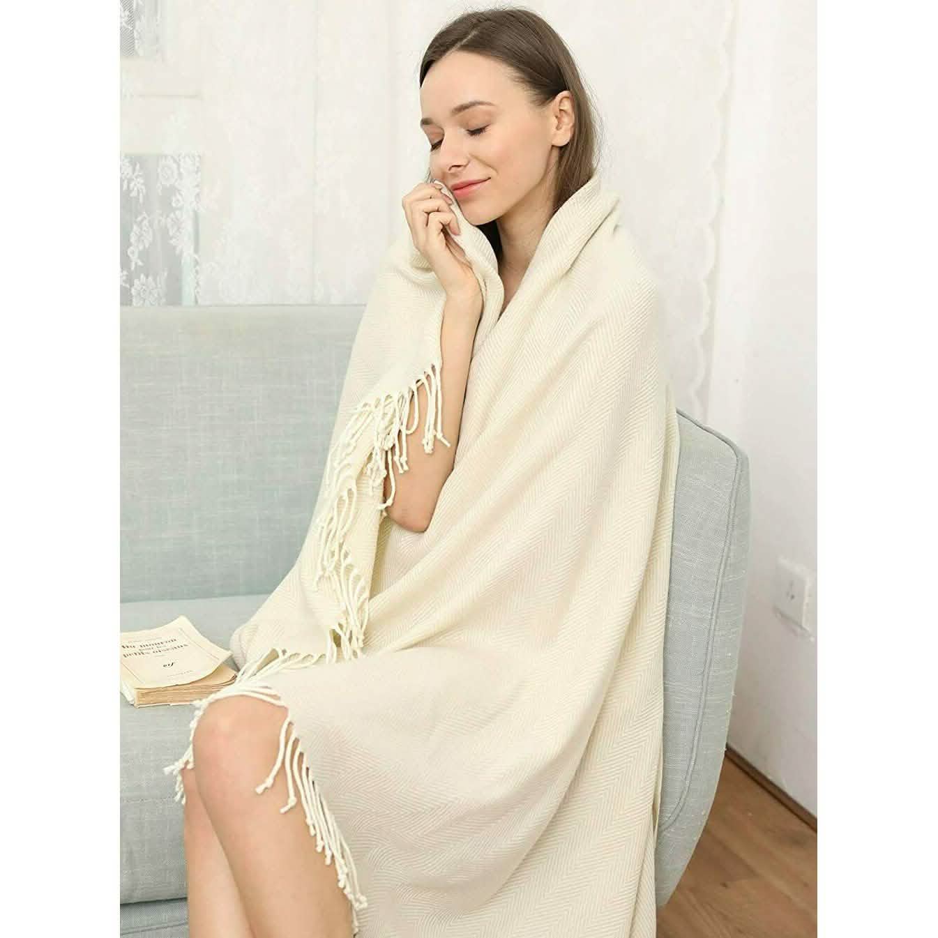 Wisley Home 100% Acrylic Chevron Pattern Throw DailySale