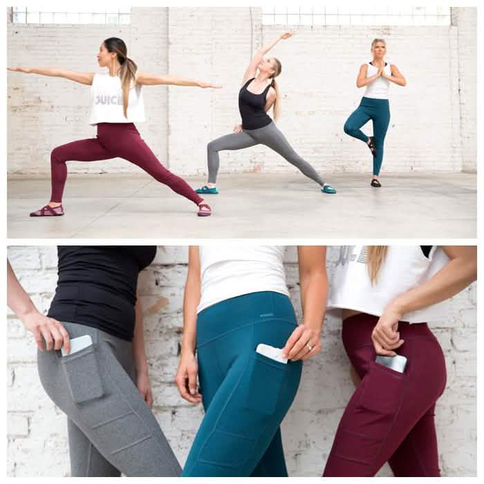 Women's All-Day Active High Waist Full Length Leggings With Side Pockets DailySale