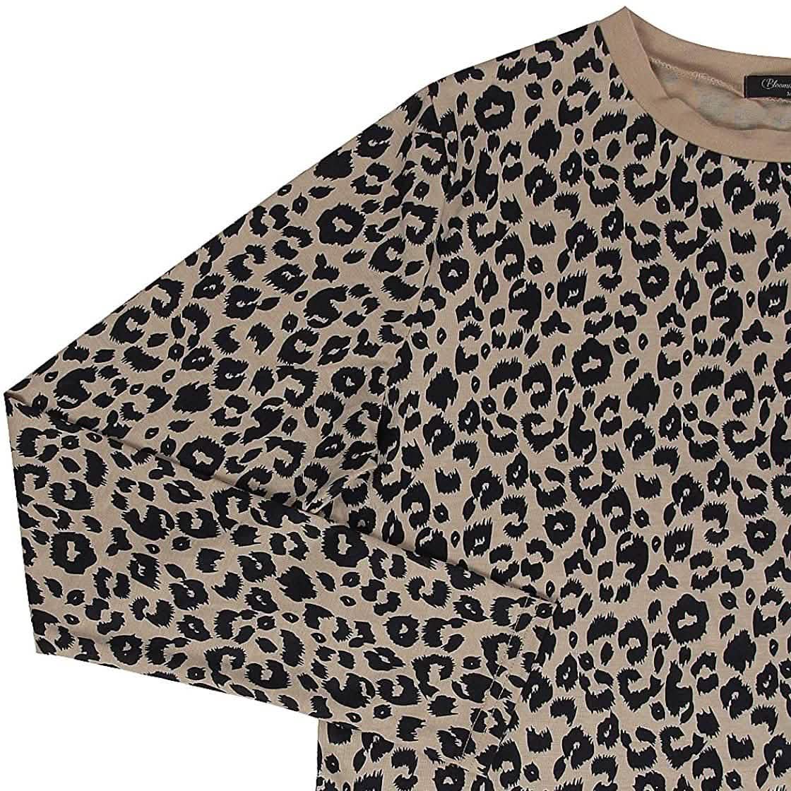 Women's Casual Leopard Print Tops Long Sleeve T Shirt Cute Blouse Graphic Tees DailySale