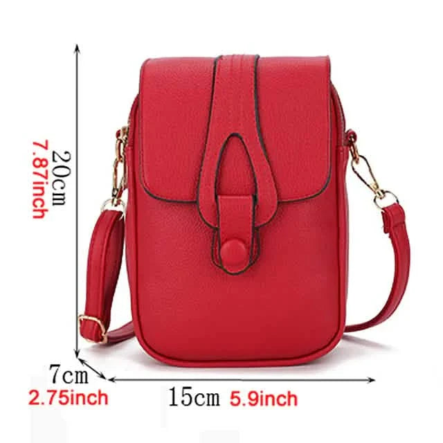 Women's Crossbody Leather Solid Color Plain Bag Wallet DailySale