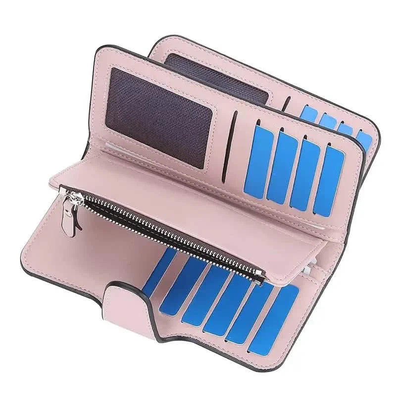 Women's Fashion Faux Leather Wallet with Card Slots & ID Window DailySale