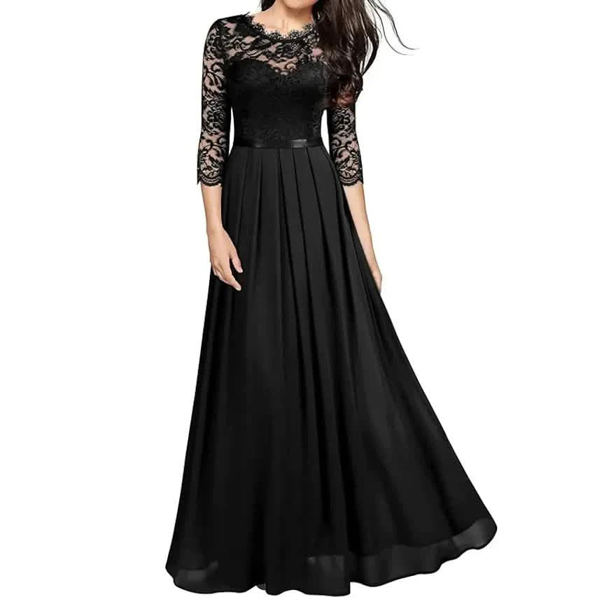 Womens Formal Party Lace Long Maxi Dress DailySale