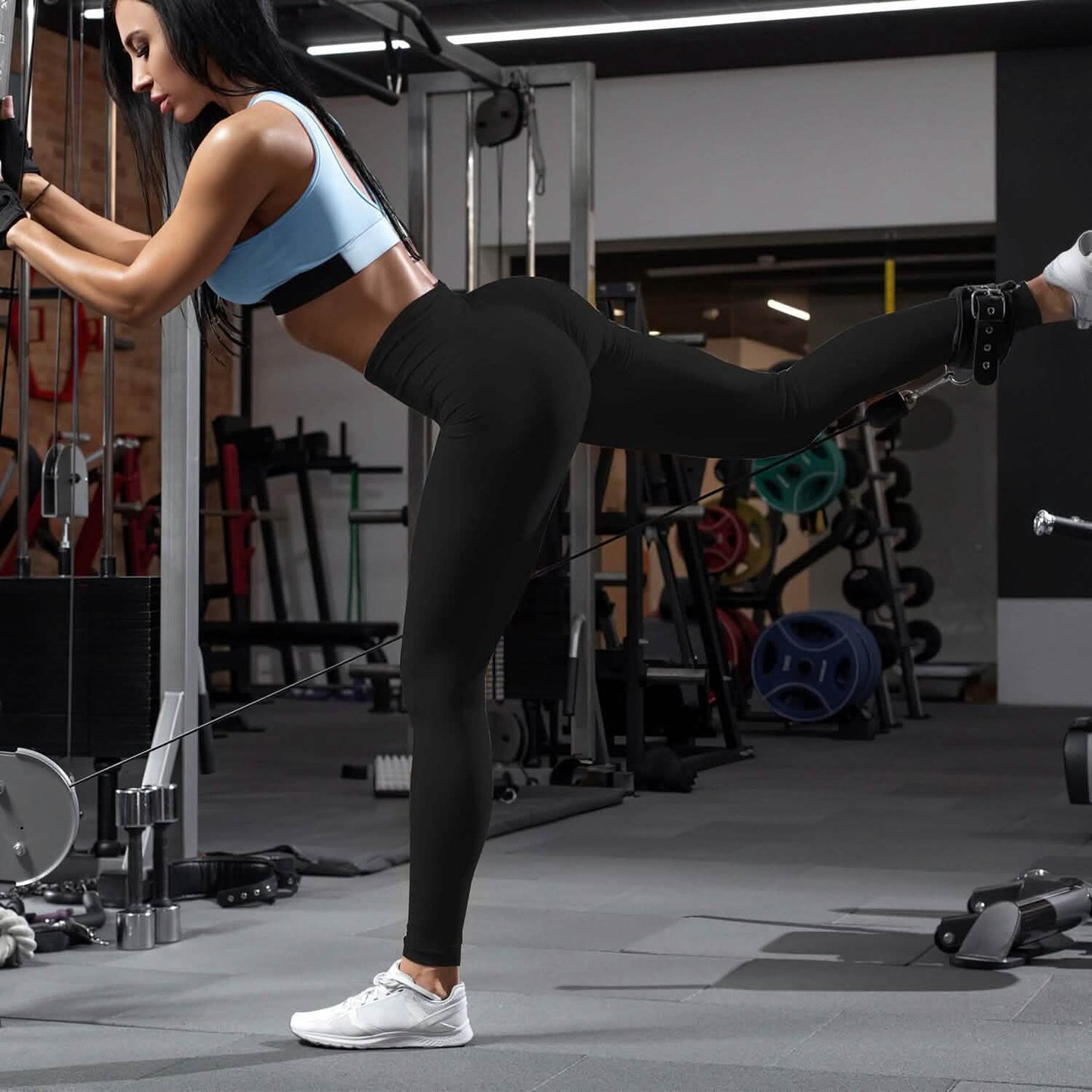 Women's High Waist Workout Leggings Tummy Control Compression with 25" Inseam No Front Seam DailySale