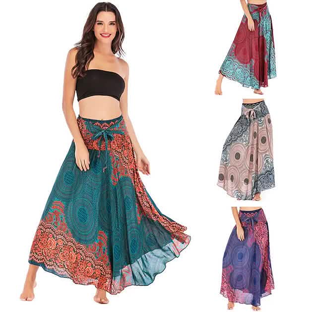 Women's High Waist Yoga Skirt Gypsy Dress DailySale
