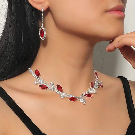 Women's Hoop Earrings and Necklace DailySale