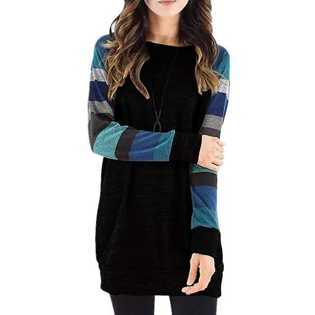 Women's Ribbed Knit Long Sleeve Lightweight Tunic Top DailySale