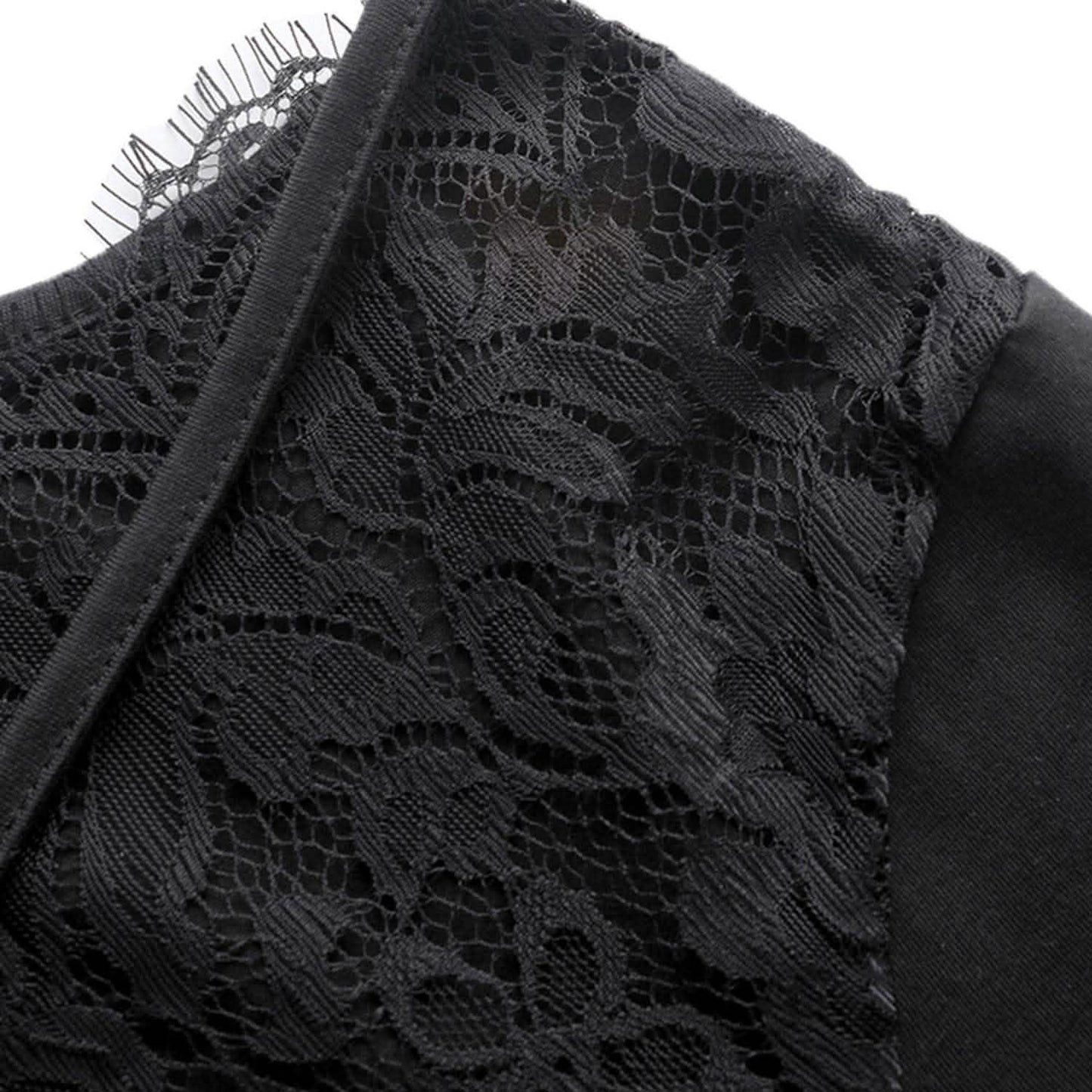 Women's Short Sleeve Back Lace Top Blouse DailySale