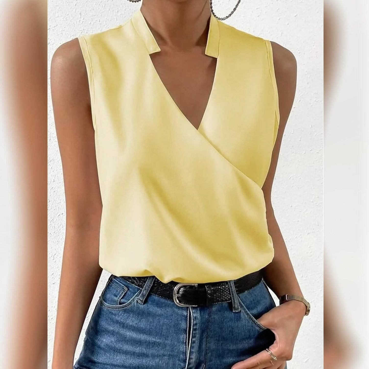 Women's Tank Top Plain Sleeveless V Neck DailySale