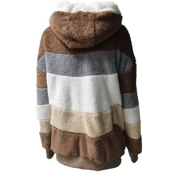 Women's Warm Plush Faux Fur Hooded Jacket Outerwear DailySale